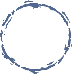 Borders and Frames: Circular Blue Paint Clipart for Creative Designs
