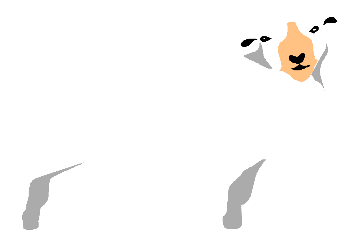 Sheep with White Face and Brown Ears - Charming Clipart for Your Projects