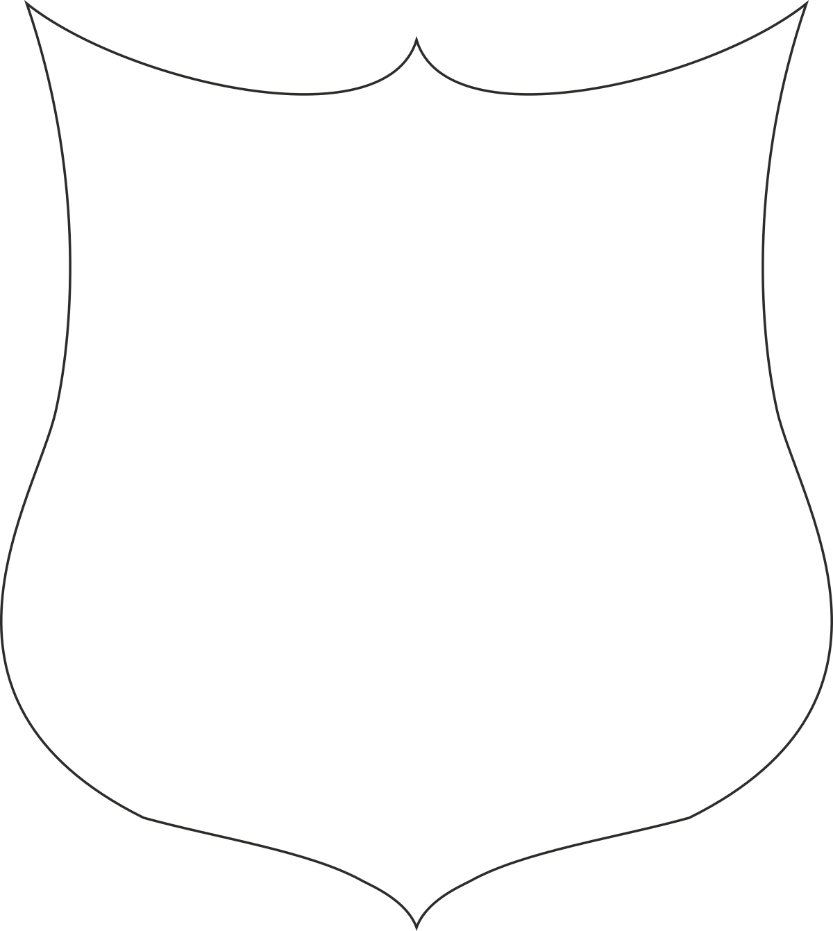 a black and white shield with a white background clip art png transparent Black and White Shield Clipart: Classic Emblem for Your Projects
