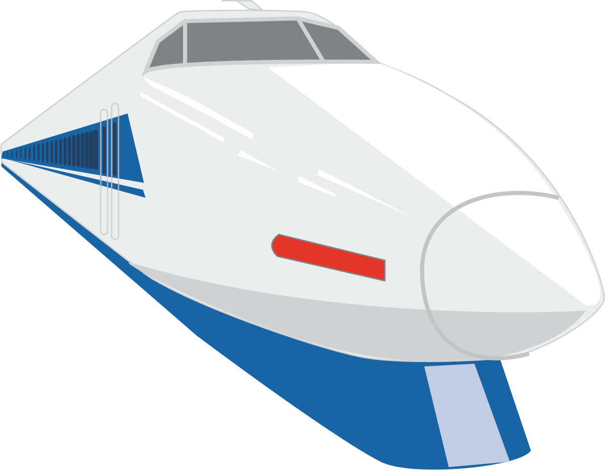 White and Blue Train Clipart for Creative Projects