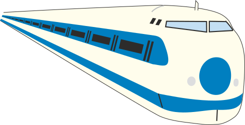 Blue and White Train Clipart for Creative Projects
