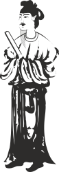 Black and White Baseball Bat Man Clipart