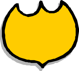Yellow and Gray Circle with Black Outline Clipart for Creative Projects