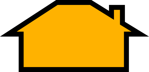Yellow House Icon Clipart - Vibrant Home Symbol for Your Projects
