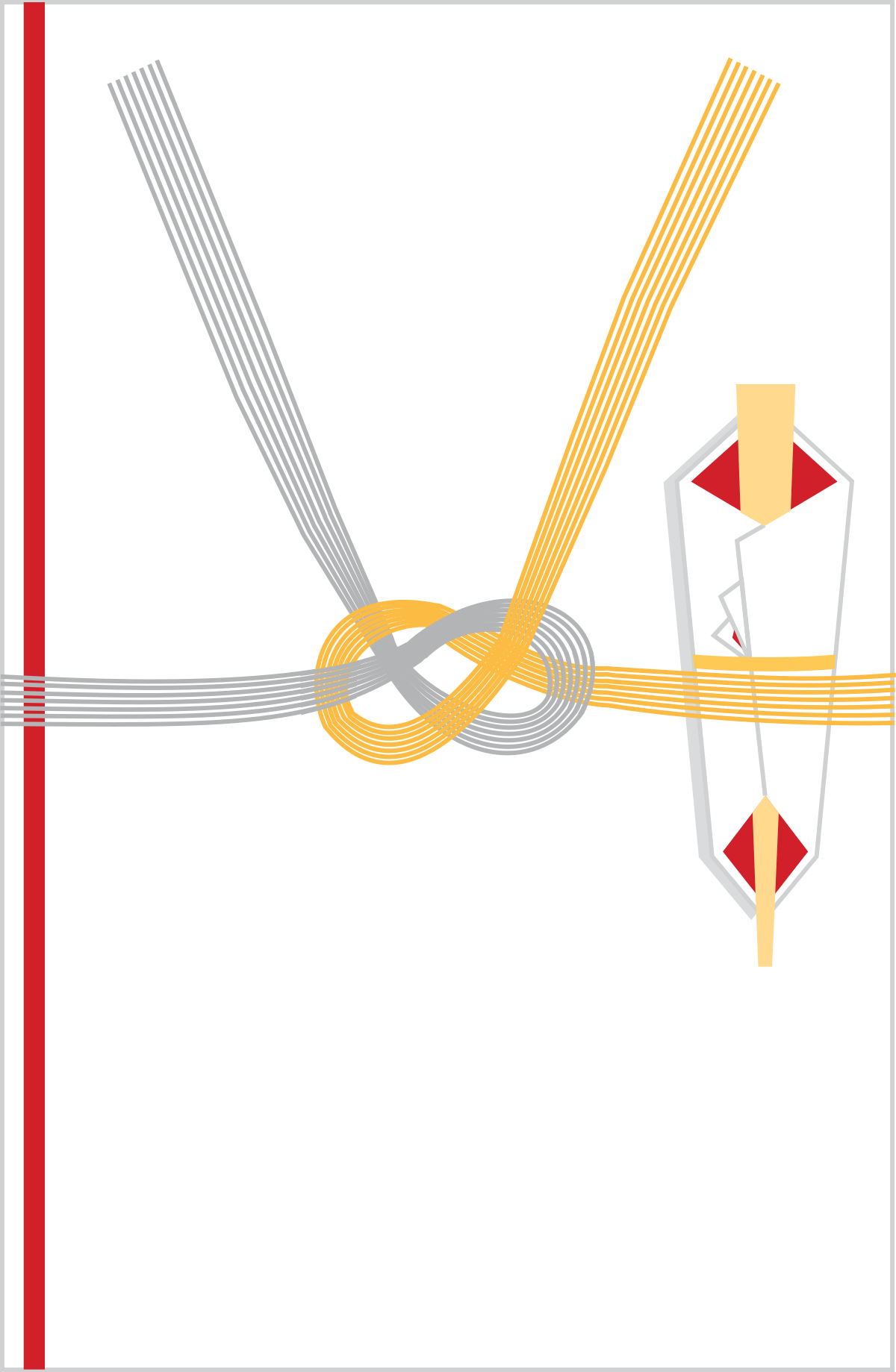 Diagram of Cable with Red and Yellow Stripe for Creative Projects