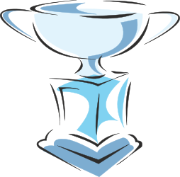 Trophy with Blue Ribbon Clipart: Celebrate Achievements