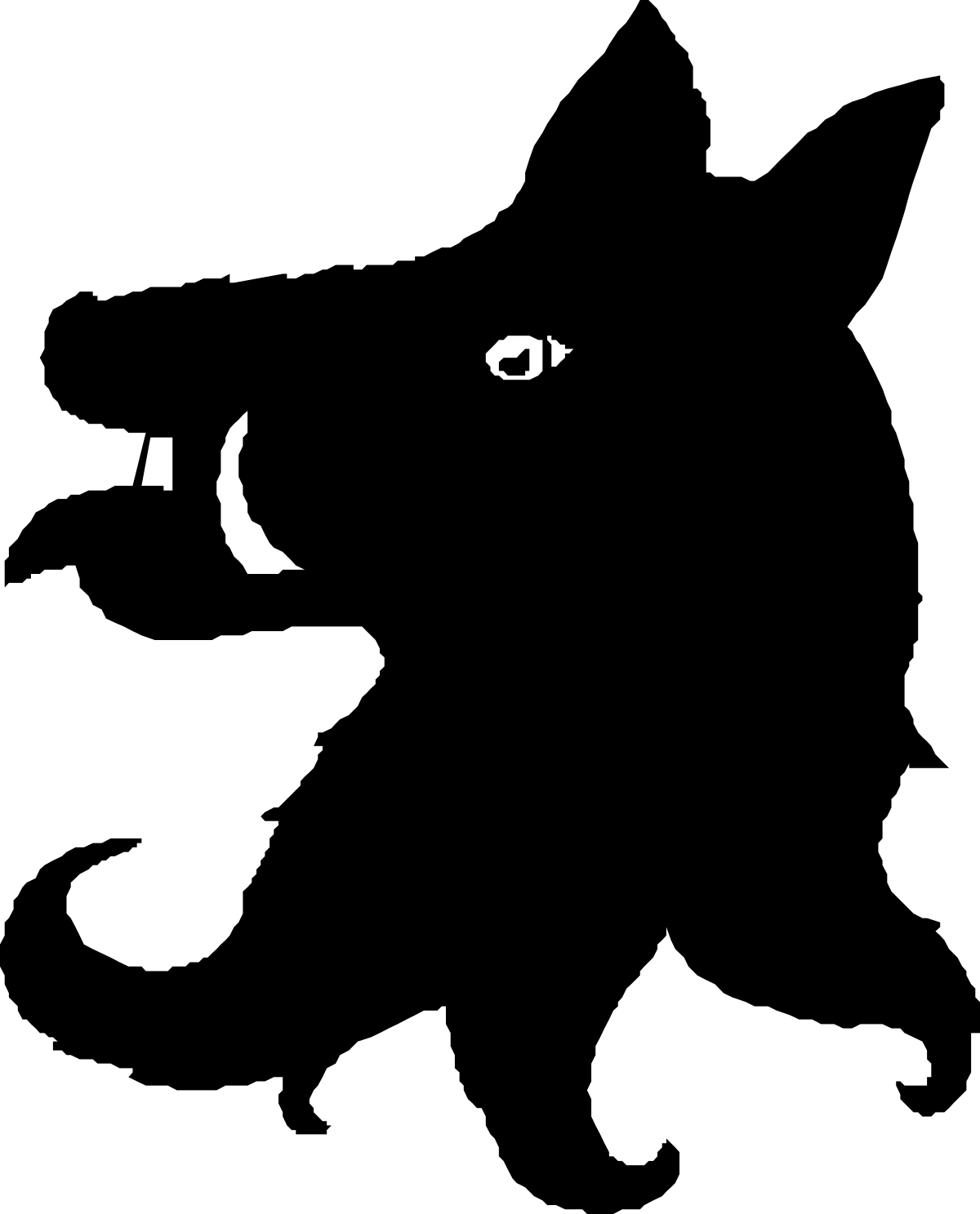 Black and White Cat Face Clipart - Adorable Feline Illustration