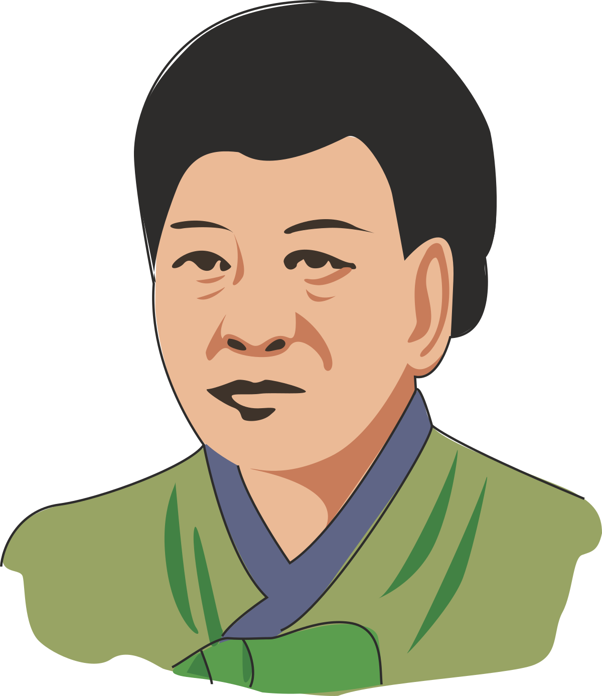 Green Shirt and Tie Clipart - Stylish Man Illustration