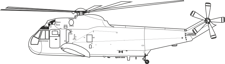 Helicopter Clipart: Black and White Outline for Creative Projects