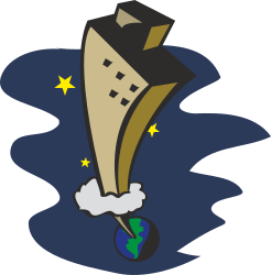 Rocket Cartoon Clipart: Whimsical Space Adventure with Planet