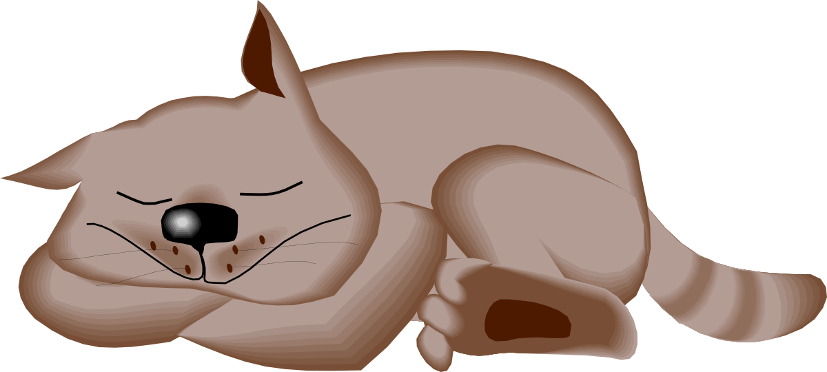 a cat sleeping on the ground clip art png transparent Cat Sleeping on Ground - Relaxing Pet Clipart