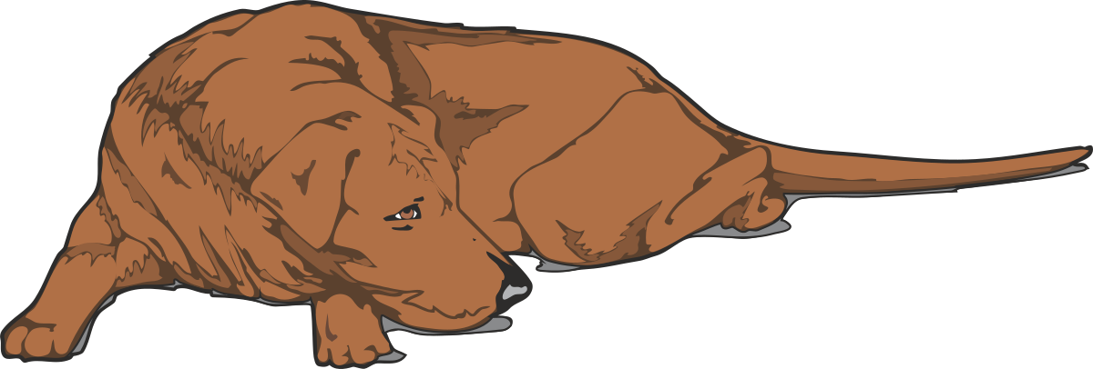 a brown dog with a long tail and a long tail clip art png transparent Brown Dog Clipart with Long Tail - Perfect for Your Projects