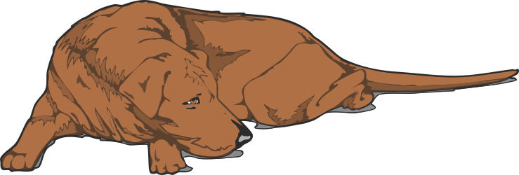 Brown Dog Clipart with Long Tail - Perfect for Your Projects
