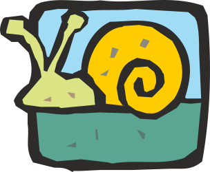 Snail on Paper Clipart - Cute and Whimsical Illustration