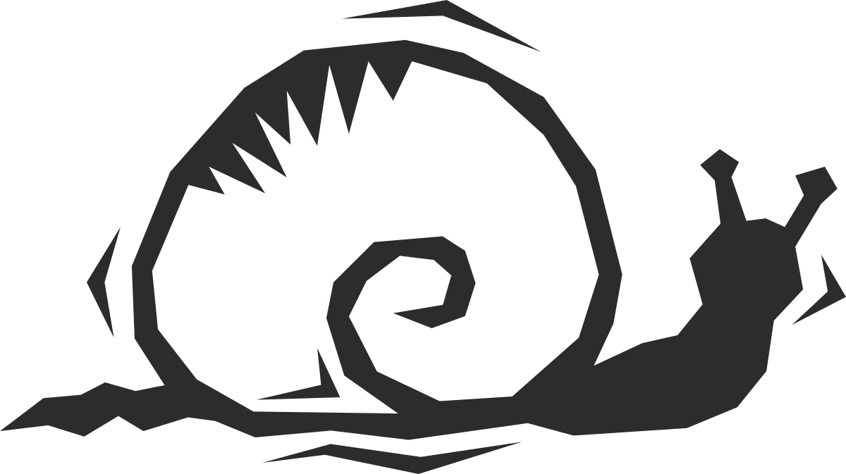Black and White Snail Clipart - Detailed and Versatile SVG Illustration