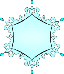 Snowflake Clipart with Blue Background - Perfect for Winter Themes