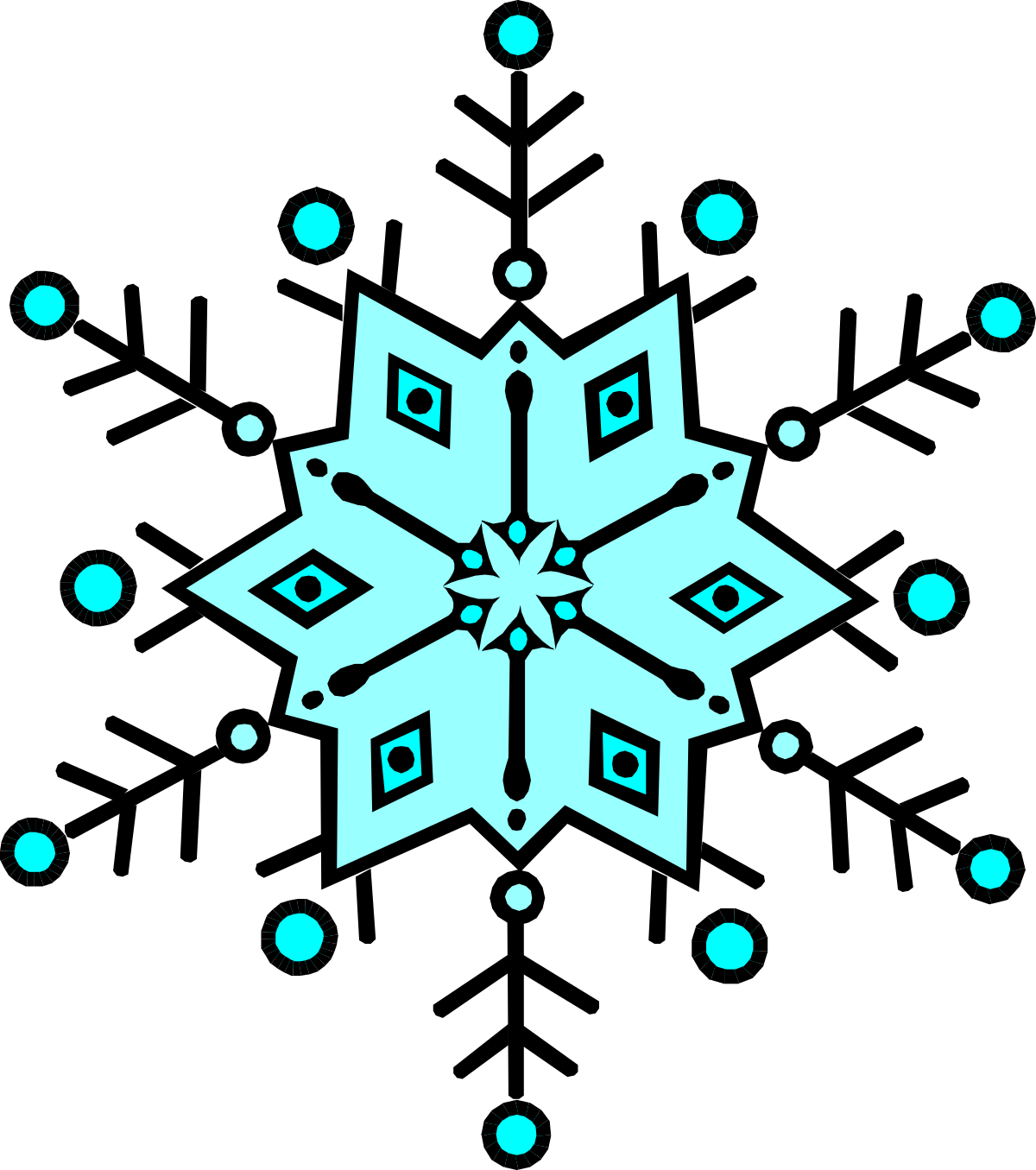 a snowflorer icon on a black background clip art png transparent Snowflake Icon on Black Background - Elegant Clipart