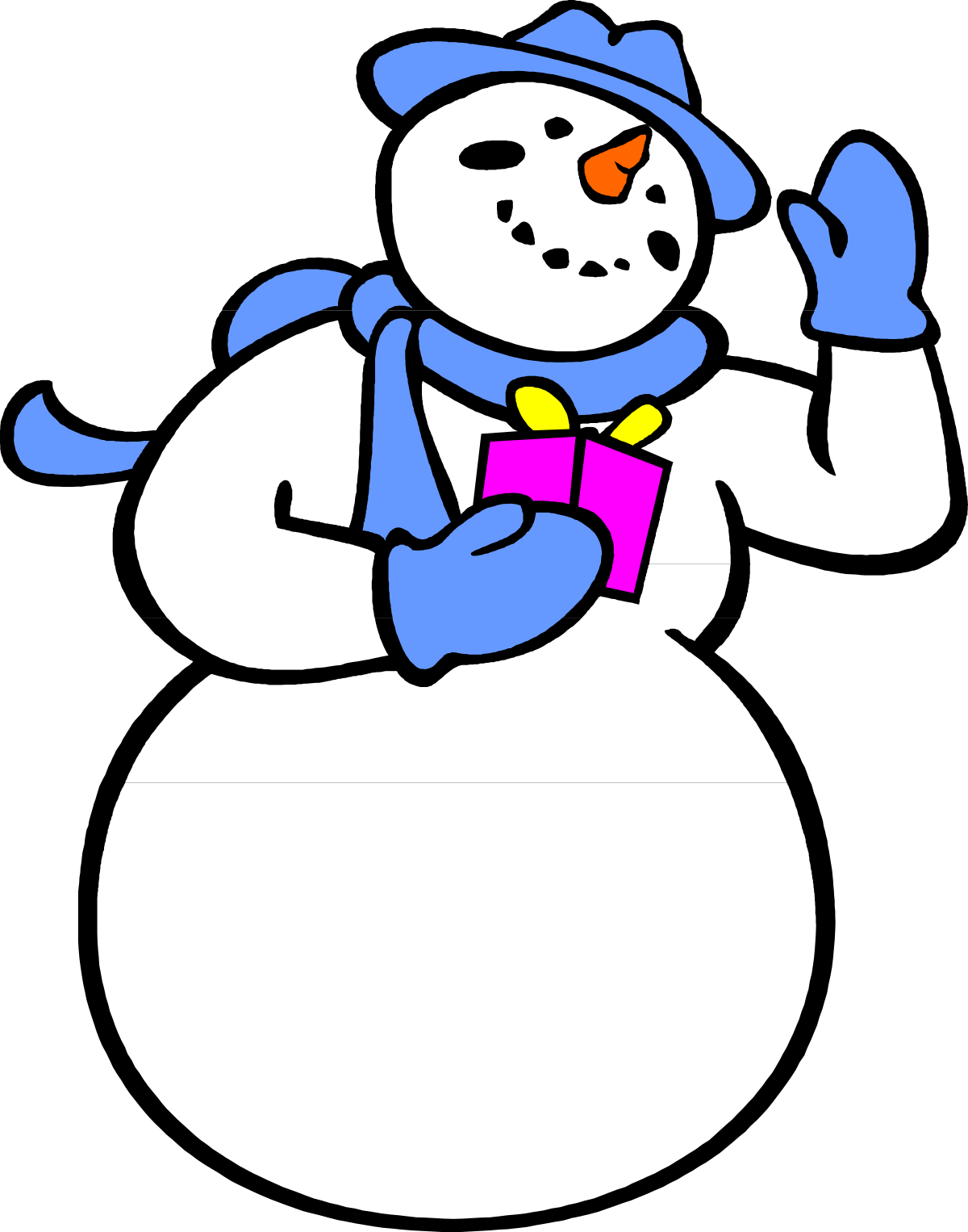 Snowman Clipart: Whimsical Winter Character for Your Creative Projects