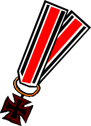 Red and White Ribbon with Star - Perfect Clipart for Celebrations