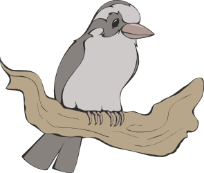 Bird on a Branch Clipart - Charming Avian Illustration