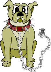 Cartoon Dog with Leash - Fun Clipart for Every Occasion