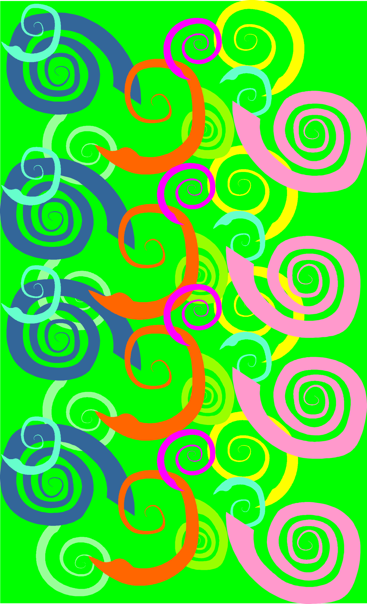 Colorful Abstract Spiral Design - Vibrant Clipart for Creative Projects