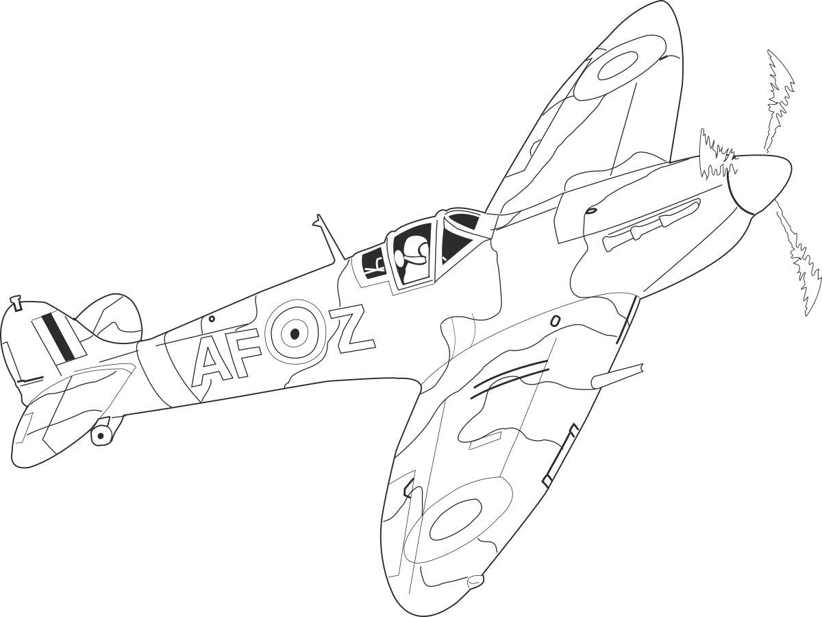 Fighter Plane Clipart - Dynamic Airborne Illustrations