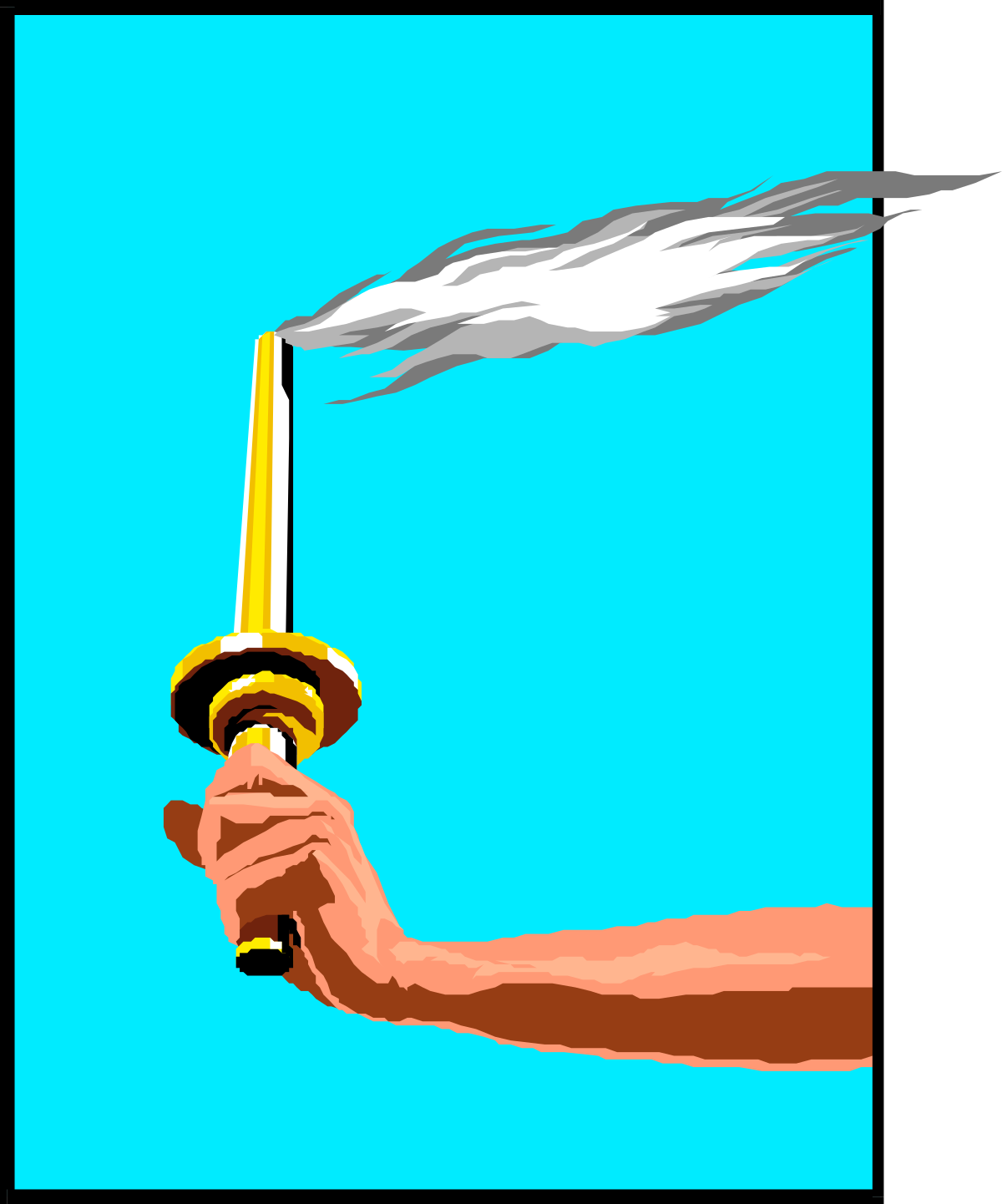 Burning Match in Hand: Captivating Clipart Design