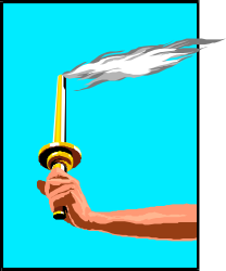 Burning Match in Hand: Captivating Clipart Design
