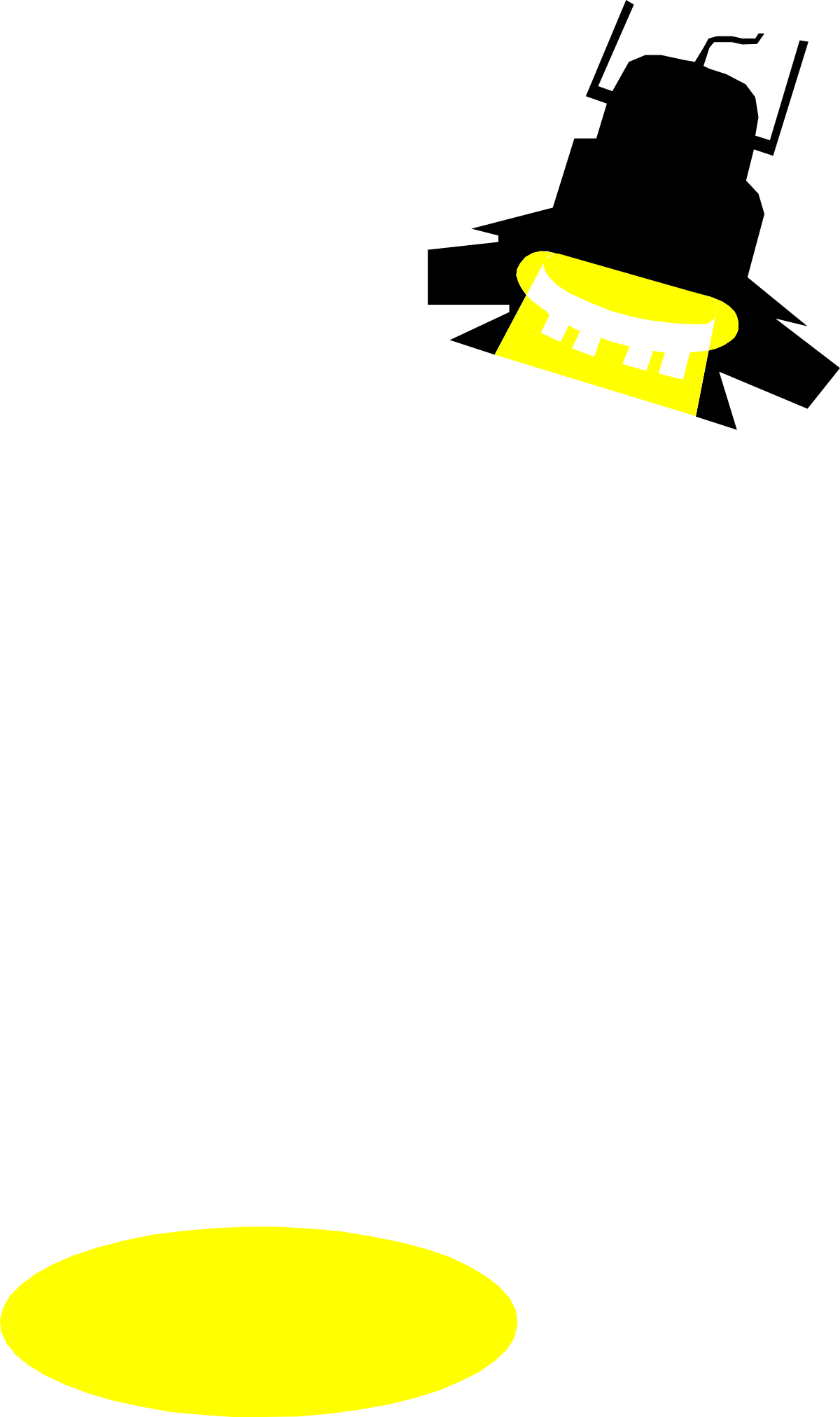 a yellow flashlight on a black background clip art png transparent Yellow Flashlight on Black Background Clipart - Shine Bright with Spotlit Inspiration