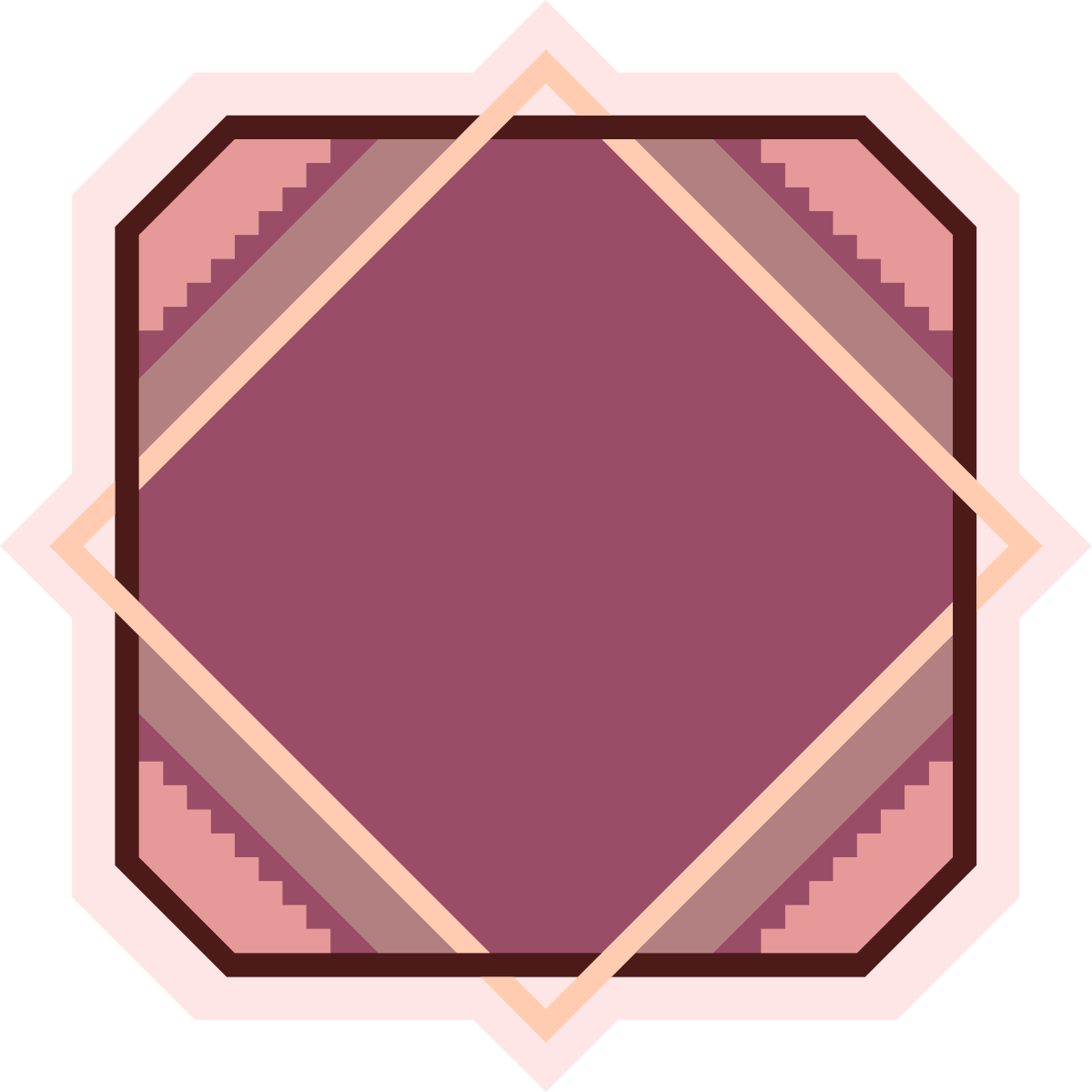 a pink and brown geometric design clip art png transparent Pink and Brown Geometric Design Clipart - Modern Square Borders