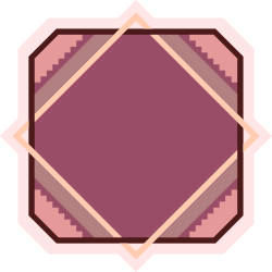 Pink and Brown Geometric Design Clipart - Modern Square Borders