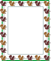 Squirrel Clipart: Family Tree with Playful Squirrels and Decorative Borders