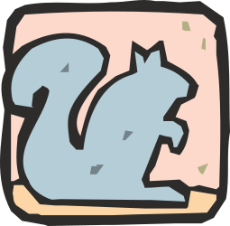 Squirrel on Paper - Adorable Clipart Illustration