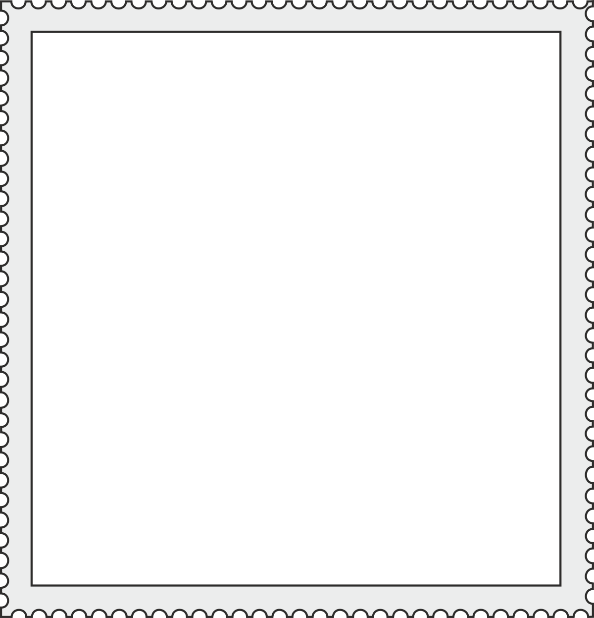 a black and white square frame with a white border clip art png transparent Black and White Square Frame Clipart for Business Borders and Stamps