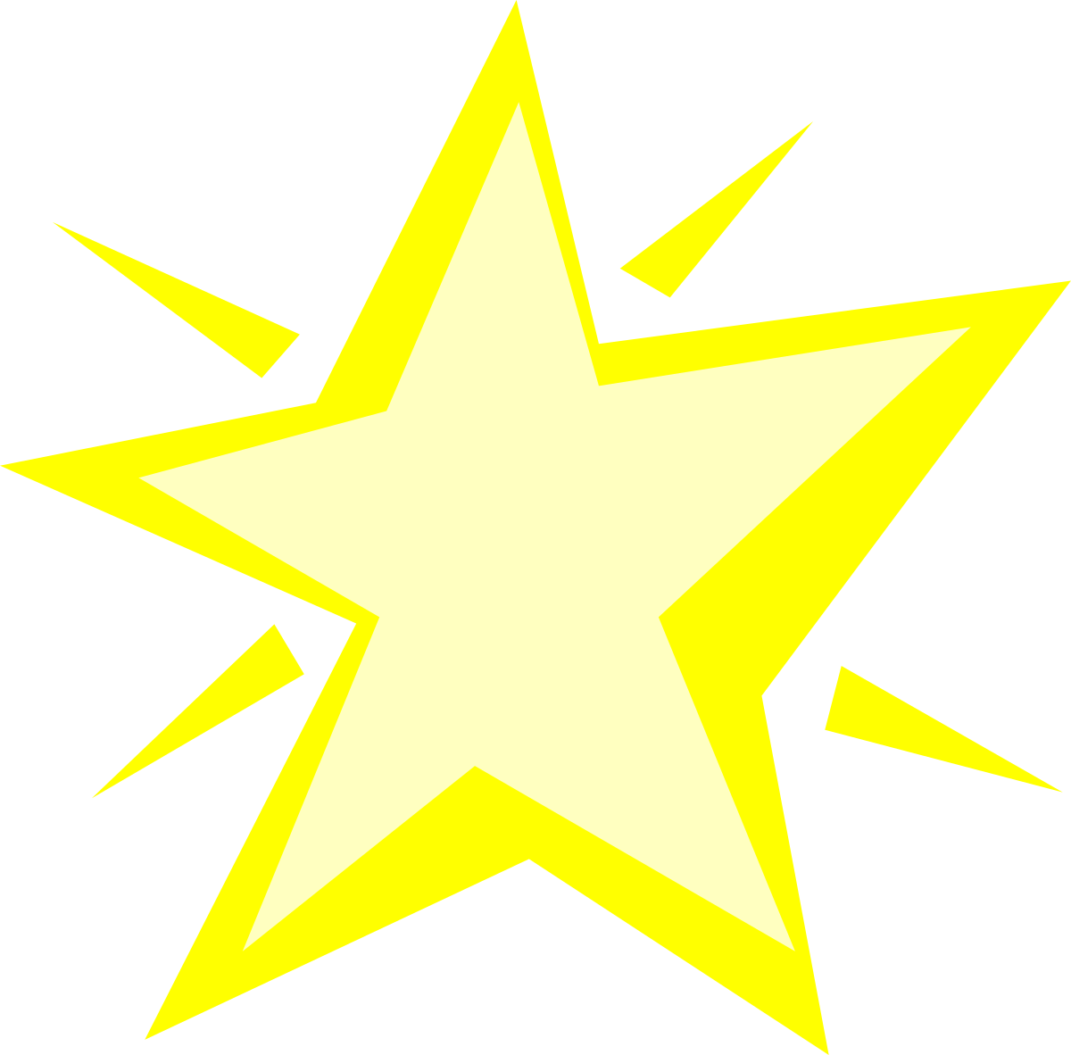 a yellow star with rays clip art png transparent Yellow Star with Rays - Captivating Clipart for Bright Designs