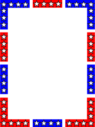 Red, White and Blue Star Frame Clipart for Creative Designs