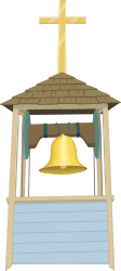 Bell with Cross Clipart - Elegant Religious Symbol