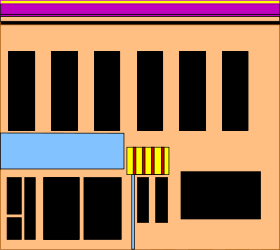 Computer Screen Clipart: Vibrant Yellow and Blue Display
