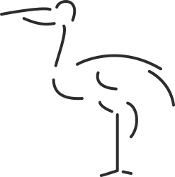 Black and White Flamingo Bird Clipart for Elegant Designs