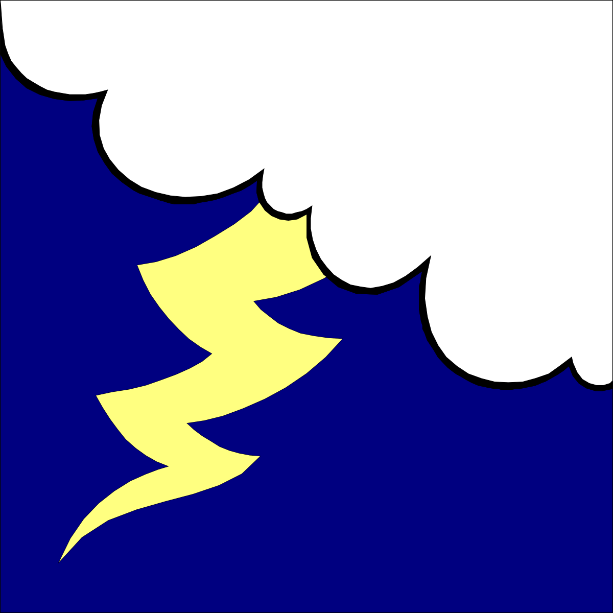 Lightning Cloud Clipart: Captivating Stormy Sky Imagery