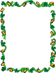 Shamrock Frame with Green Leaf Border Clipart for Holiday Celebrations