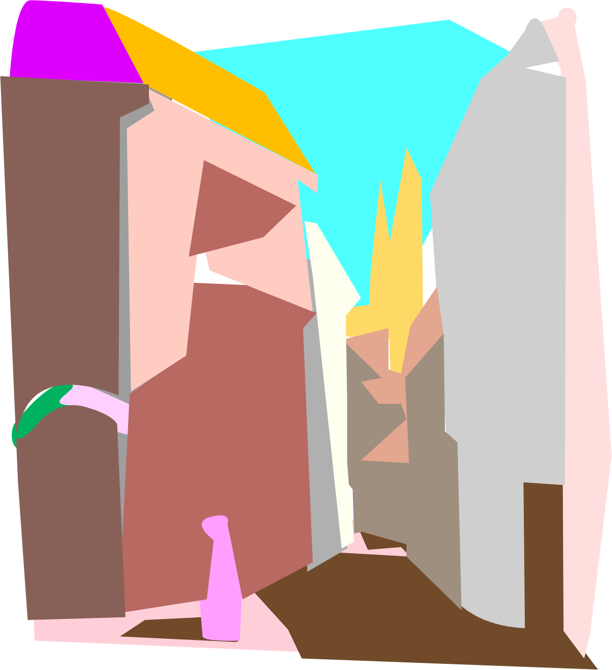 Colorful Abstract Painting of a Woman - Vibrant Clipart Collection
