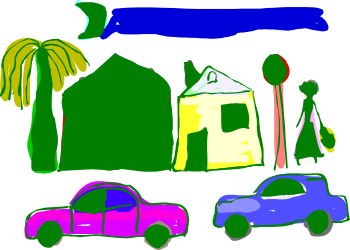 Car, House, and Banana Clipart Collection for Creative Projects