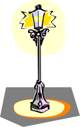 Cartoon Style Lamp with Yellow Light - Vibrant Clipart for Your Projects