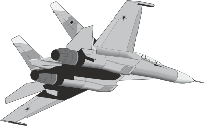 Fighter Jet in Flight Clipart - Dynamic Aerial Action