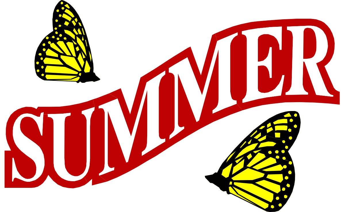 Summer Butterfly Logo Clipart: Elegant Borders and Plants Symbolizing Faith and Astrology