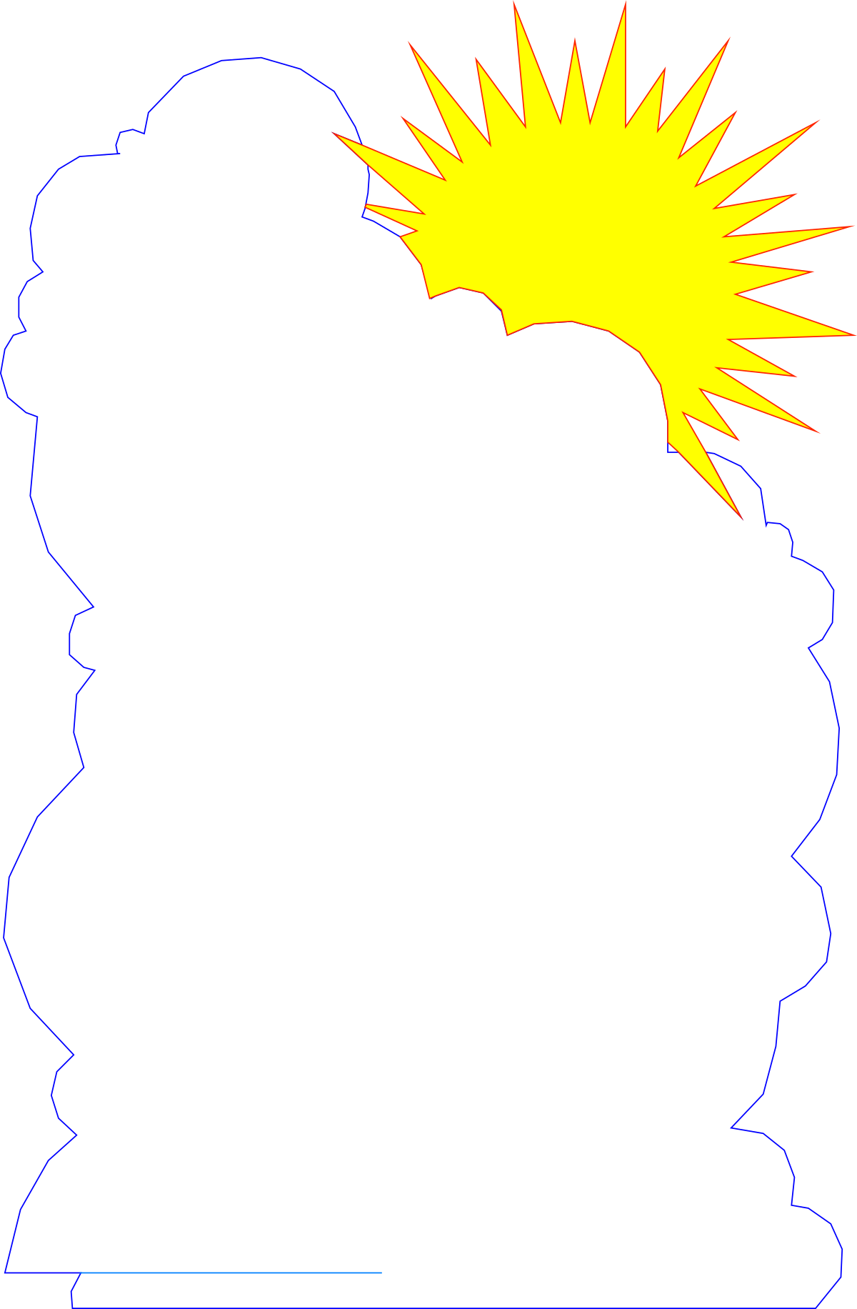 Cartoon Character with Yellow Sun on Head - Fun Clipart for All Occasions