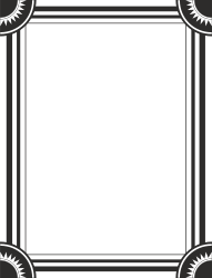 Borders and Frames Clipart: Black and White Sunshine Designs