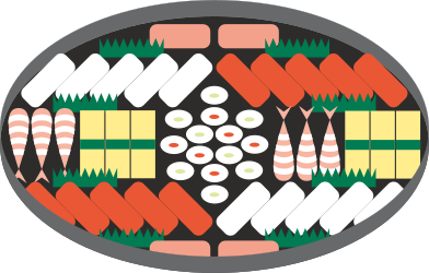 Circular Pattern of Various Sukis Clipart - Vibrant and Fun Designs